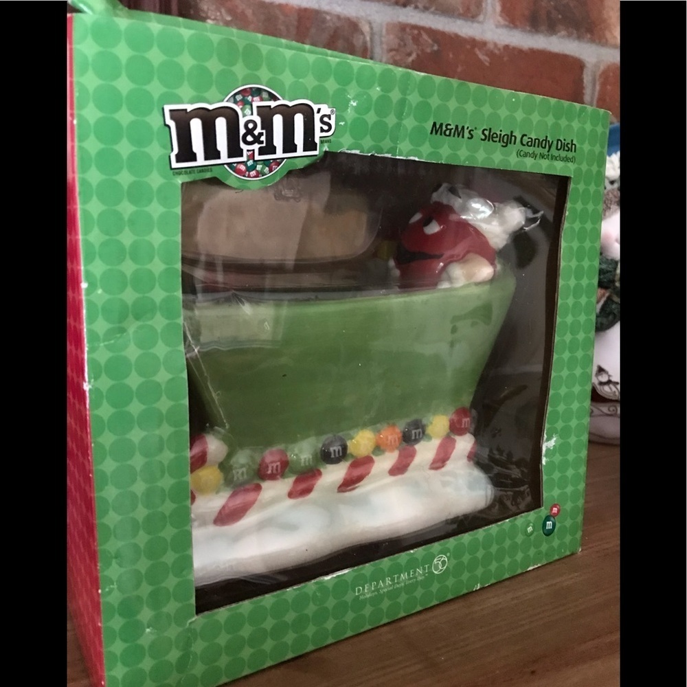 Rare M&M’s Sleigh Holiday Candy Dish
